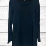Liz Lange Maternity Black Long Sleeve Tunic Top with Belt Loops Size Small Photo 0