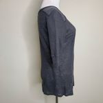 Banana Republic Heritage Grey Linen T Shirt Silk Trim Sz Small Photo 4