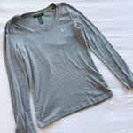 Lands' End Lauren Ralph Lauren Gray Cotton Long Sleeve size M Photo 0
