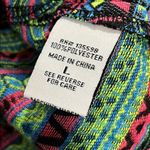 Shrinking Violet  size large side zip mini skirt not lined neon pattern retro Photo 6