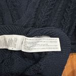 Abercrombie & Fitch Navy Cable Knit V-Neck Sweater L Photo 4