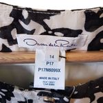 Oscar de la Renta SZ 14 black and white floral a-line dress Photo 6