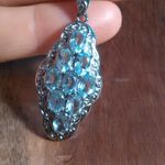 Sky Blue Topaz Stainless Steel Necklace Photo 12