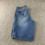 Fashion Bug  Womens Denim Bermuda Shorts Cuffed Size 16 Embroidered‎ Pockets Y2K Photo 6