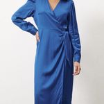 FRNCH NWT Royal Blue Midi Wrap Dress Photo 2