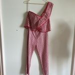 Lovers + Friends  Flint Jumpsuit in Red Size Medium Photo 4