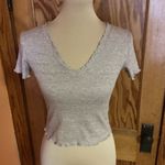 Wild Fable light pink cropped v neck top Photo 5