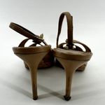 Jimmy Choo  Heels Stiletto Slingback Platform Peep Toe Leather Beige EU39.5 US8.5 Photo 4
