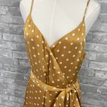 VICI  Satin Mustard Polka Dot Maxi Dress Photo 2