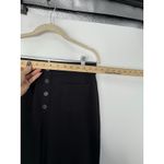 Halara Wide Leg Button Front Pants Black L Petite | Comfy Stretch Work Lounge Photo 5