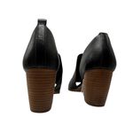 Lucky Brand  Black Peep Toe Heeled Boots Walk Tall Photo 9