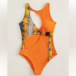 One piece bathing suit‎ Orange Size M Photo 3
