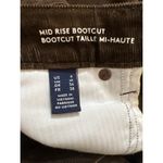 Lands' End Lands’ End Chocolate Brown Corduroy Mid Rise Bootcut Pants Sz 6 Women Photo 4