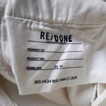RE/DONE  - 90s High Rise Ankle Crop Jeans Vintage White Sz 28 Photo 7