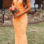 Orange Prom Dress Size 0 Photo 0