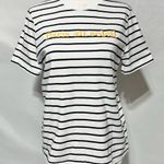 & Other Stories & Other Stories Paris Au Soleil Embroidered Striped Crewneck T-Shirt Size 6 Photo 5