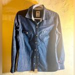 Dickies Dickie’s Denim Button-Up Shirt with pearl buttons, cuff and side detail- awesome Photo 0