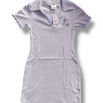 Looney Tunes Lilac Lavender Mini Dress Lola Bunny Embroidered Collared XS Purple Photo 1