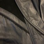 Vintage Maggie Lawrence Collection Women's Long Black Leather Jacket Size Medium Photo 6