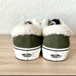 Vans Suede and Faux Fur Green Sneakers Size 10 Photo 2