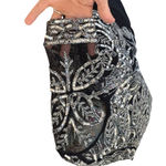 Frock & Frill‎ Mesh Embellished Bodice Pencil Dress Low Back Black Beaded Sz 4 Photo 6