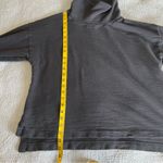 J.Crew  Vintage Cotton Terry Turtleneck Shirt Womens L Large Black Top Photo 7