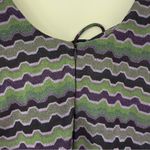 ZARA  Mini Dress Womens Long Sleeve Knit Purple Green Wave Pattern NWT Size S Photo 12