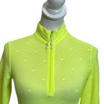 Adam Selman  Sport Perforated Polka Dot Neon Yellow Mesh Crop Top Size XS NEW NWT Photo 3