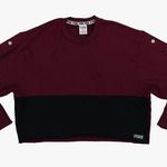 PINK - Victoria's Secret Victoria's Secret Pink Sweatshirt Snap Sleeve Boyfriend Crop size M Photo 8