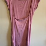 Free People  Beach Rosalia Low Back Mini Dress in Pink Chalk Size Large Photo 4