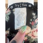 TRY THIS COVER UP BLACK SHEER FLORAL FLOWY WOMENS SIZE SMALL Photo 5