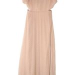 Lulus Deep in My Heart Blush Swiss Dot Cutout Maxi Dress Pink Formal Gown Large Photo 3