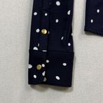 BCBGMAXAZRIA  Navy and White Button Down Shirt Photo 4