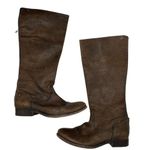 Frye Melissa Brown Leather Button Back Zipper Leather Boots size 8B Photo 1
