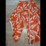 Faeriesty Flare Trousers Wide Leg Asymmetrical Pants Womens 2X Orange‎ White Orange Size XXL Photo 4