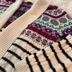 Talbots Cabincore Plus FairIsle Shawl Cardigan Sweater Nordic Stripe Knit Size X Photo 9