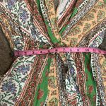 ZARA Short Printed V-Neck Linen Blend Back Slit Jumper Floral Vacation Photo 9