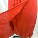 Luxology burnt orange midi faux wrap dress size 4 Photo 3