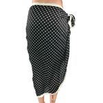 L'Academie Zillian Black White Polka Dot Side Zip Midi Sarong Wrap Skirt Size S Photo 4