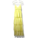 Lulus  NWT Reed Light Yellow Tiered Lace A-Line Open-Back Flowy Maxi Dress XS Photo 2
