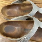 Birkenstock  Women's‎ Gizeh Birko-Flor Sandals Silver Tone Size 37 Photo 2