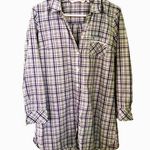 Victoria's Secret  Pink & Gray Plaid Night Shirt Nightgown Pajamas ~ Women's MED. Photo 0
