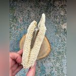 Vintage 50/60’s woven plastic bridal wedding clutch bag White Photo 2