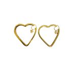 Versace  NWT Brass Medusa Heart Hoop Earrings in Original Box Photo 4