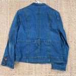 Petite Sophisticate  Women’s Blue Stretch 4 Pockets Denim Jean Jacket Size 12 Photo 2
