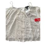 Forever 21 NWT Long Sleeve Off Shoulder Cami Top Blouse Shirt White Small Photo 5