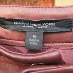 Marc New York  Faux Leather Burgundy Pants Size 16 Photo 3