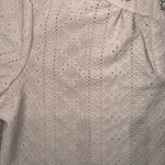 Ny Collection  Women’s Textured Eyelet Beige Blouse Size Medium Photo 4