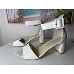 Chinese Laundry  White Embossed Croc Block Heel Open Toe Sandals Faux Leather 11 Photo 3