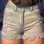 REWASH Two-Tone Denim Shorts Photo 0